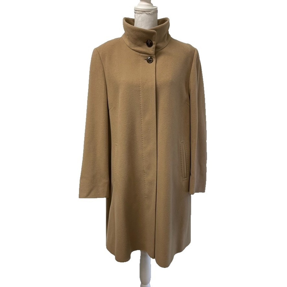 Basler Wool Trench Coat Womens 44 US Large Beige Classic Old Money Neutral